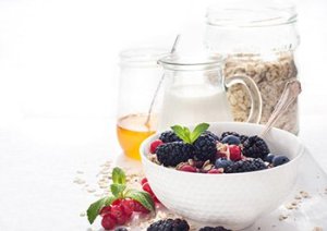 Healthy meal before treatment